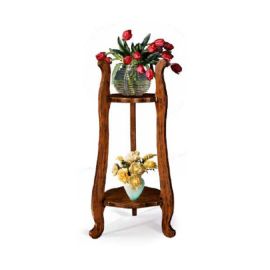 PORTA VASO CON DUE PIANI VERNICIATO  ANTICHIZZATO