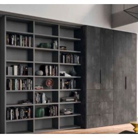 ARMADIO BATTENTE CON LIBRERIA