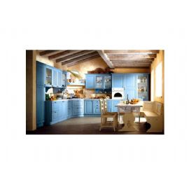 CUCINA SU MISURA DECAPE FRASSINO AZZURRO