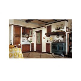 CUCINA IN MURATURA SU MISURA IN NOCE