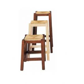 SGABELLO/SEDIA IN PAGLIA E LEGNO DI FAGGIO