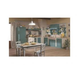 CUCINA IN MURATURA SU MISURA MURATURA E DECAPE AZZURRO