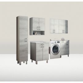 LAVATOIO DA 60 CM COLONNA SINGOLA  N 2 PENSILI DOPPI DA 81 CM  BASE DOPPIA