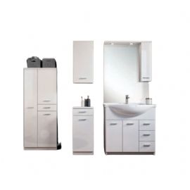 BASE 85 CM LAVABO CONSOLE SPECCHIERA CON PENSILE DA 81 CM