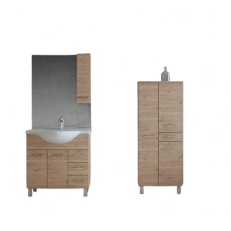 BASE 85 CM  LAVABO NEW CONSOLE E SPECCHIERA