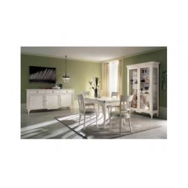 SOGGIORNO  IN LEGNO LACCATO BIANCO