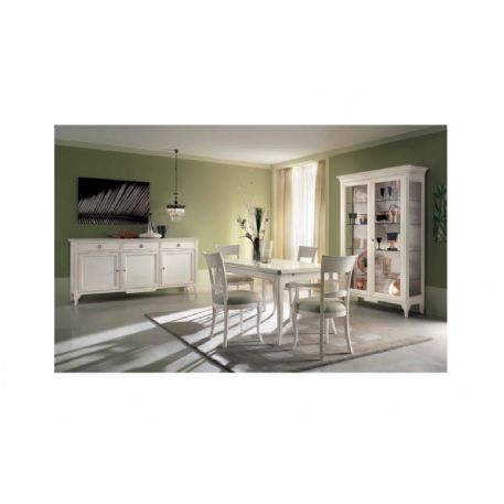 SOGGIORNO  IN LEGNO LACCATO BIANCO