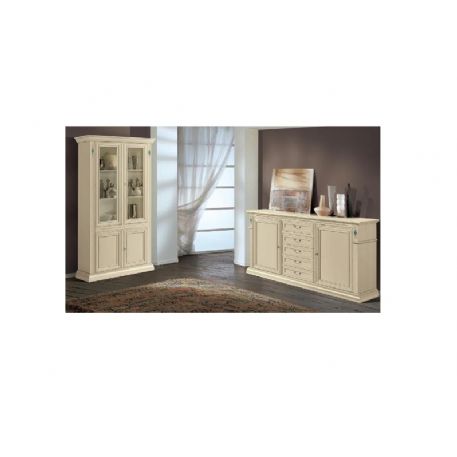 SOGGIORNI LACCATI CREDENZONE E VETRINA