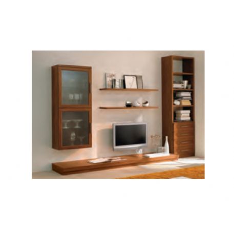 SOGGIORNO COMPONIBILE CON COLONNA LATERALE E PANCA BANCA