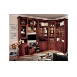 SOGGIORNO AD ANGOLO CON CORPO AVANZATO E VETRI INCISI