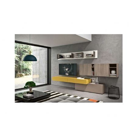 SOGGIORNO LACCATO NOCCIOLA E SENAPE