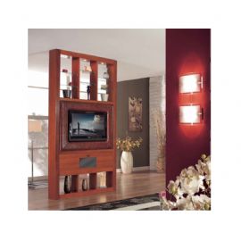 COMPOSIZIONE BIFACCIALE CON PORTA TV GIREVOLE IN CILIEGIO