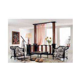 BALAUSTRA CON COLONNE RIVESTITE IN PELLE