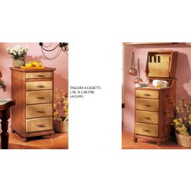  TAGLIERE 4 CASSETTI LACCATO