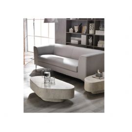 TAVOLINO A TRAPEZIO IN PIETRA FOSSILE