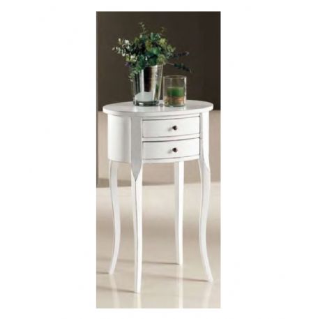 TAVOLINO OVALINE BIANCO