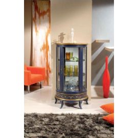 VETRINA  SEMICERCHIO CON CASSETTO BASSO CON  VETRI