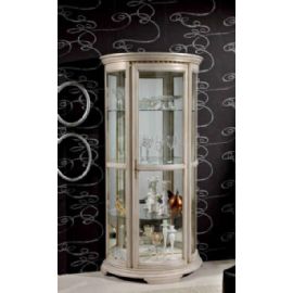 VETRINA  SEMICERCHIO GRANDE CON VETRI PATINATA