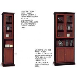 LIBRERIA 1 VANO 1 ANTA 1 VANO A GIORNO E 1 ANTA  A VETRO  ANTICHIZZATA