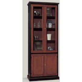 LIBRERIA 2  VANI DUE ANTE E DUE ANTE A VETRO  ANTICHIZZATA