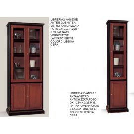 LIBRERIA 1 VANO E 1 ANTA A VETRO  ANTICHIZZATA