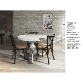 TAVOLO IN LEGNO ROTONDO LACCATO