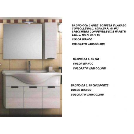 BAGNO 3 ANTE SOSPESA E LAVABO