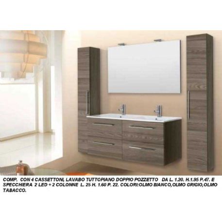 COMP CON 4 CASSETTONI E LAVABO