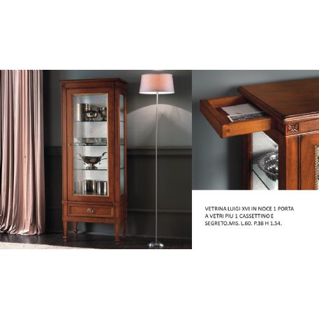 VETRINA LUIGI XVI NOCE