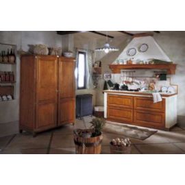 CUCINA IN MURATURA SU MISURA IN CASTAGNO
