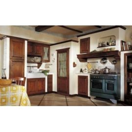 CUCINA IN MURATURA SU MISURA IN NOCE
