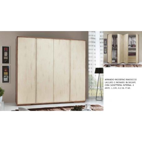 ARMADIO CLASSICO MASSICCIO PATINATO 