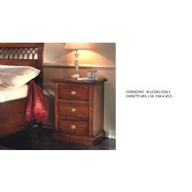 COMODINO 3 CASSETTI IN LEGNO