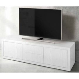 PORTA TV ABETE BIANCO SPAZZOLATO