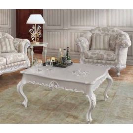 BOISERY IN LEGNO  LACCATA CON DECORY CON PANNELLI IN STOFFA DAMASCATO