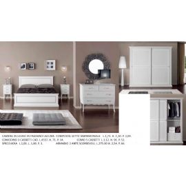 CAMERA IN LEGNO IN FRASSINO LACCATA BIANCA