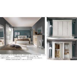 CAMERA IN LEGNO IN FRASSINO LACCATA