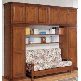 CAMERA IN PINO A PONTE CON DIVANO LETTO