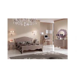 CAMERA IN LEGNO IN FRASSINO TORTORA ANTICATO PROFILO AVORIO