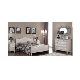 CAMERA IN LEGNO IN FRASSINO TORTORA/GRIGIO ANTICATO FILO ARGENTO