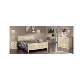 CAMERA IN LEGNO IN FRASSINO AVORIO ANTICATO,ORNATI,FILO VERDE ANTICO