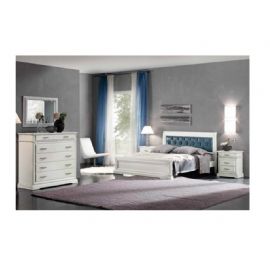 CAMERA IN LEGNO IN FRASSINO LACCATA CON ARMADIO DUE ANTE SCORREVOLE