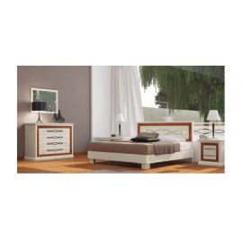 CAMERA LACCATA BIANCA E VERNICIATA CILIEGIO