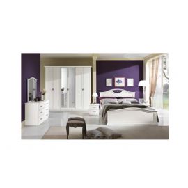 CAMERA COMPLETA LACCATA BIANCA CON LETTO A CAPPELLO DA PRETE