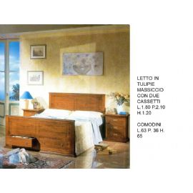 CAMERA LETTO CON 2 CASSETTI MASSICCIO