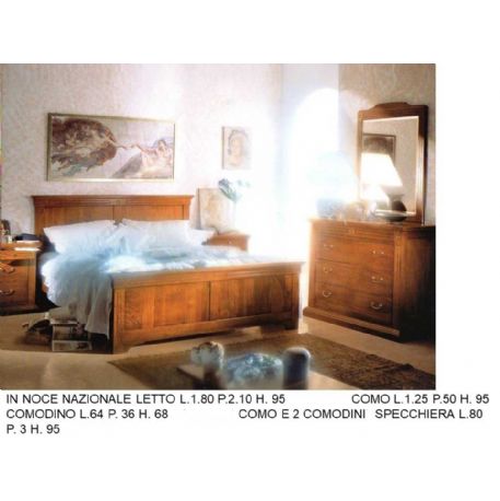 CAMERA LETTO COMO COMODINI E SPECCHIERA