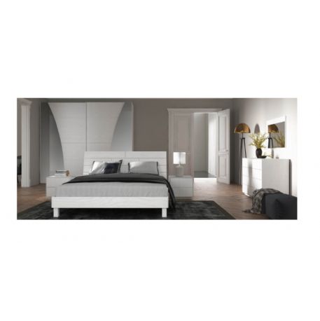 CAMERA COMPLETA IN FRASSINO GESSO