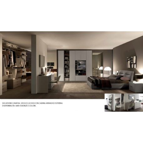 LETTO CON CONTENITORE BIANCO