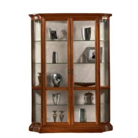 VETRINA  SAGOMATA  A DUE PORTE CON PANNELLI  E VETRI