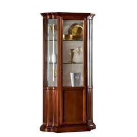 VETRINA  SAGOMATA  CON PANNELLI  E VETRI